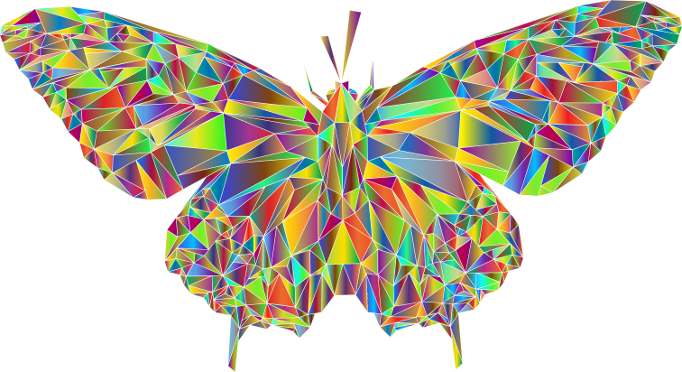 Low Poly Butterfly Prismatic 4