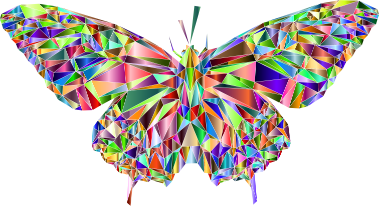 Low Poly Butterfly Prismatic 7