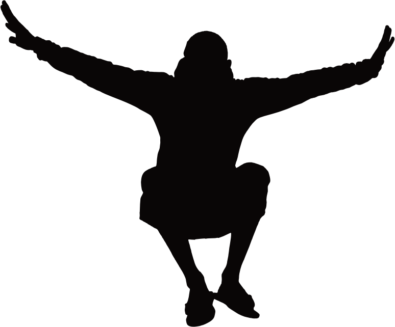 Man Jumping Silhouette