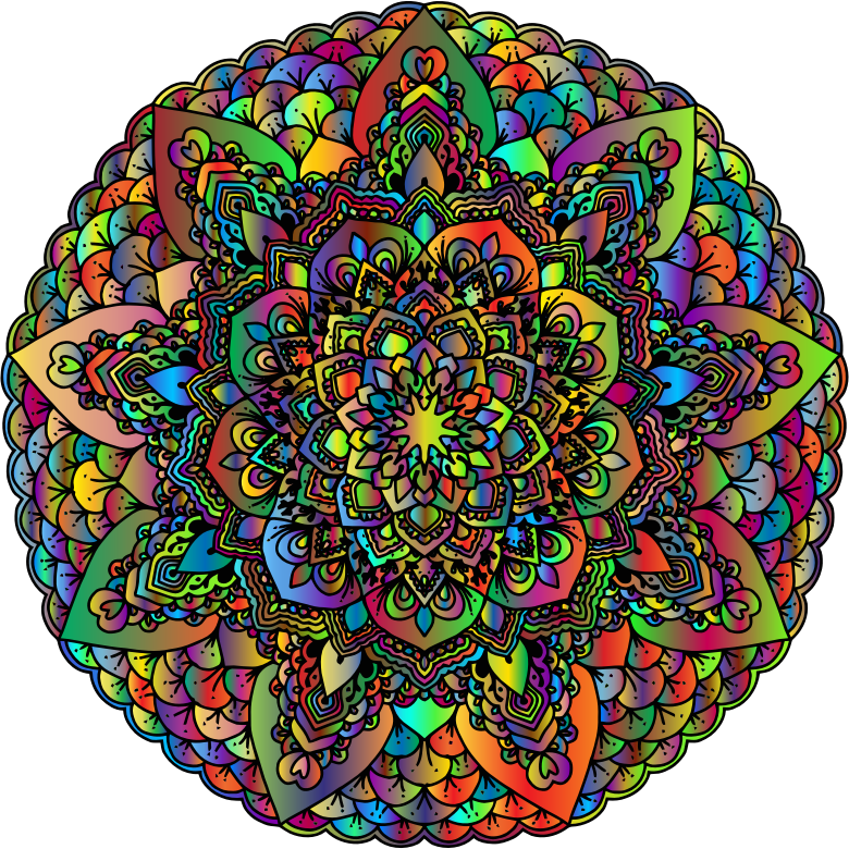 Prismatic Floral Mandala II 2