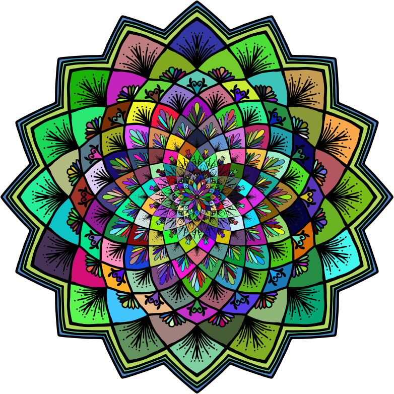 Prismatic Floral Mandala III