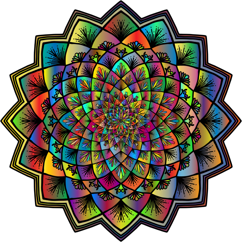 Prismatic Floral Mandala III 3