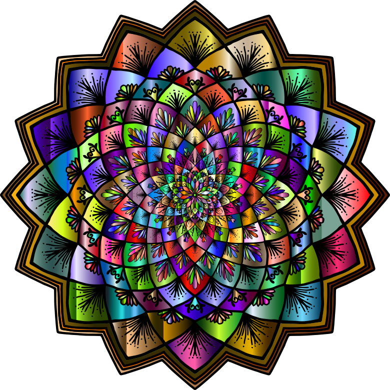 Prismatic Floral Mandala III 4