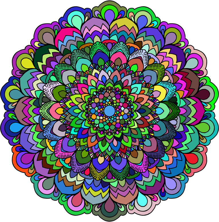 Prismatic Floral Mandala IV