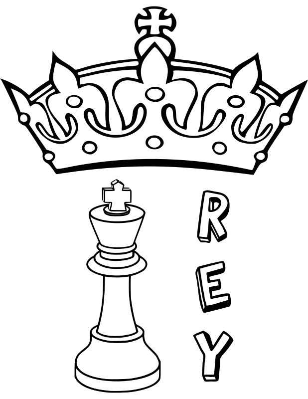 Chess coloring book / Dibujo Ajedrez para colorear -3-