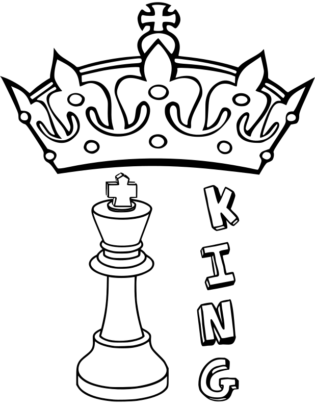 Chess coloring book / Dibujo Ajedrez para colorear -8- - Openclipart