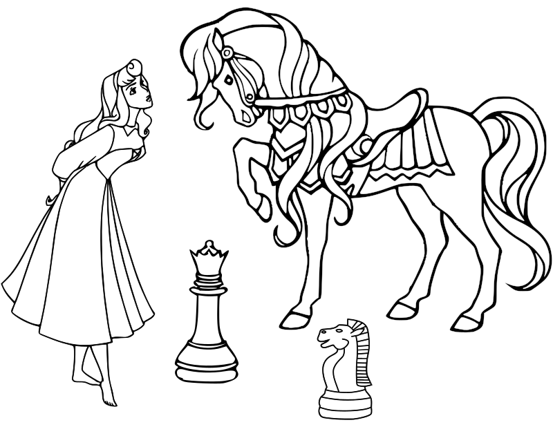 Chess coloring book / Dibujo Ajedrez para colorear -8- - Openclipart