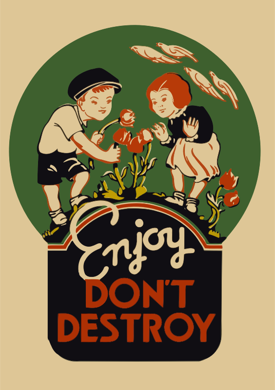 Anti-vandalism poster