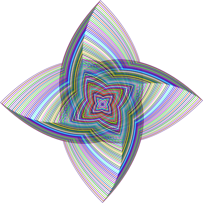 Prismatic Quadrilateral Line Art