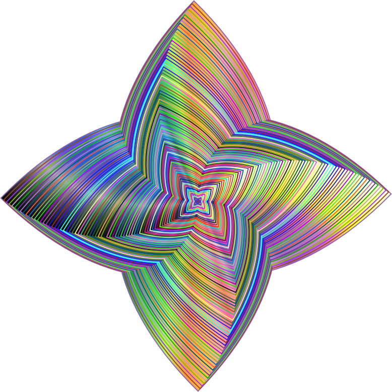 Prismatic Quadrilateral Line Art Variation 3