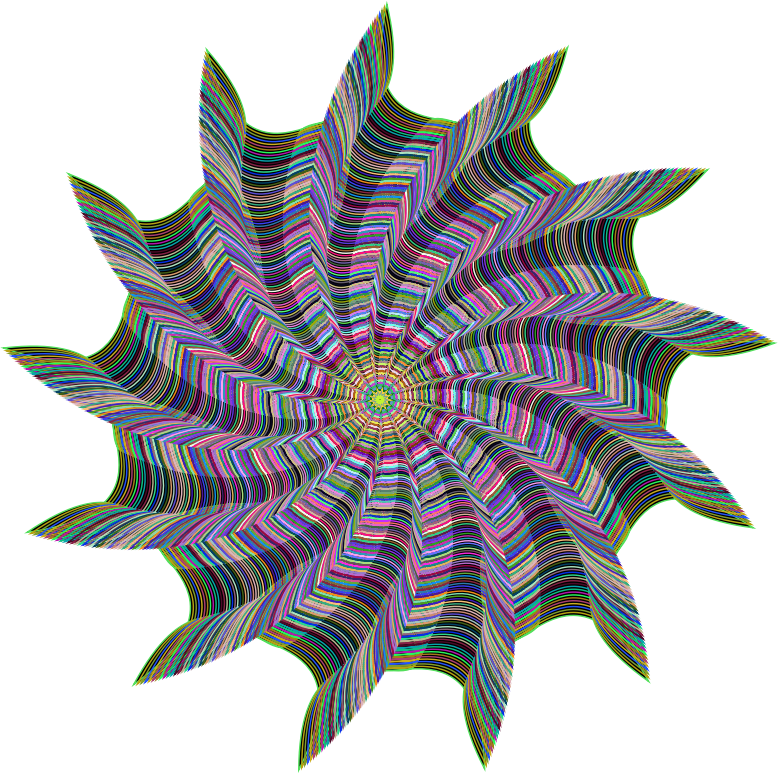 Prismatic Vortex Line Art