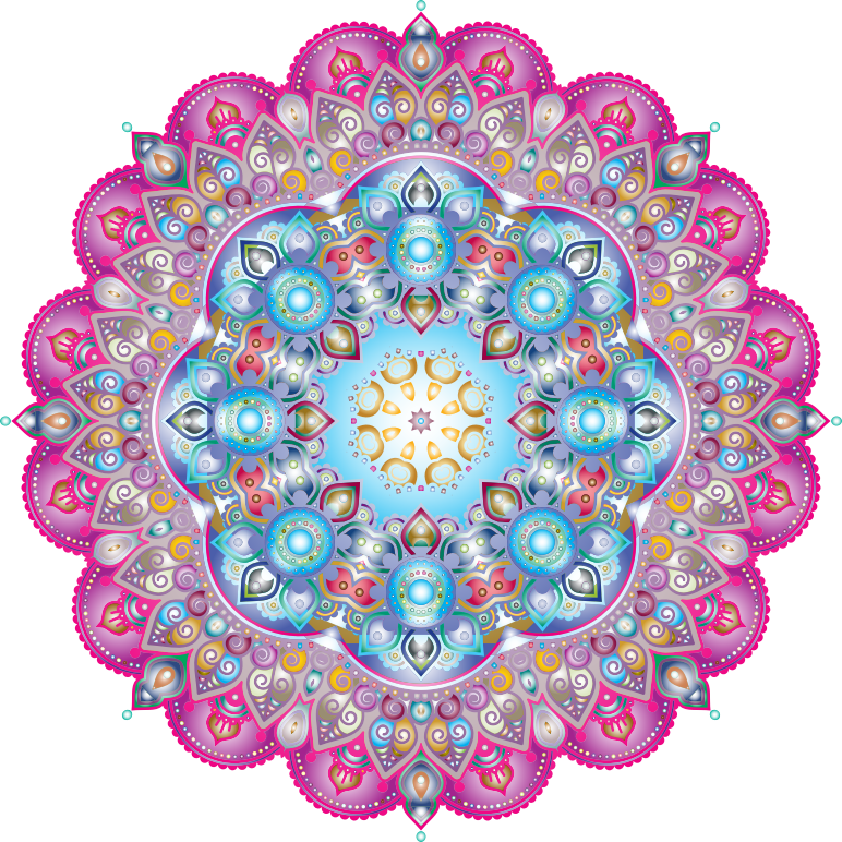 Prismatic Floral Mandala