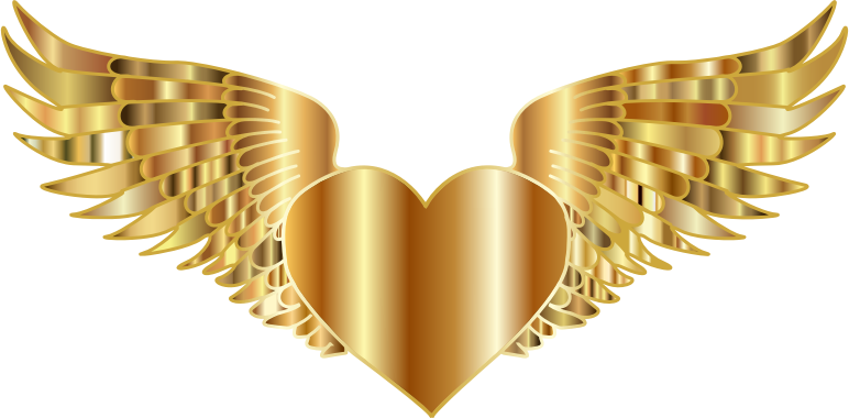 Golden Flying Heart