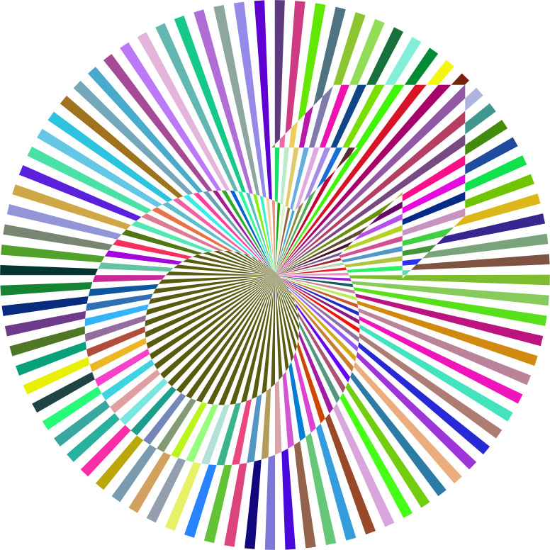 Prismatic Male Symbol Sunburst