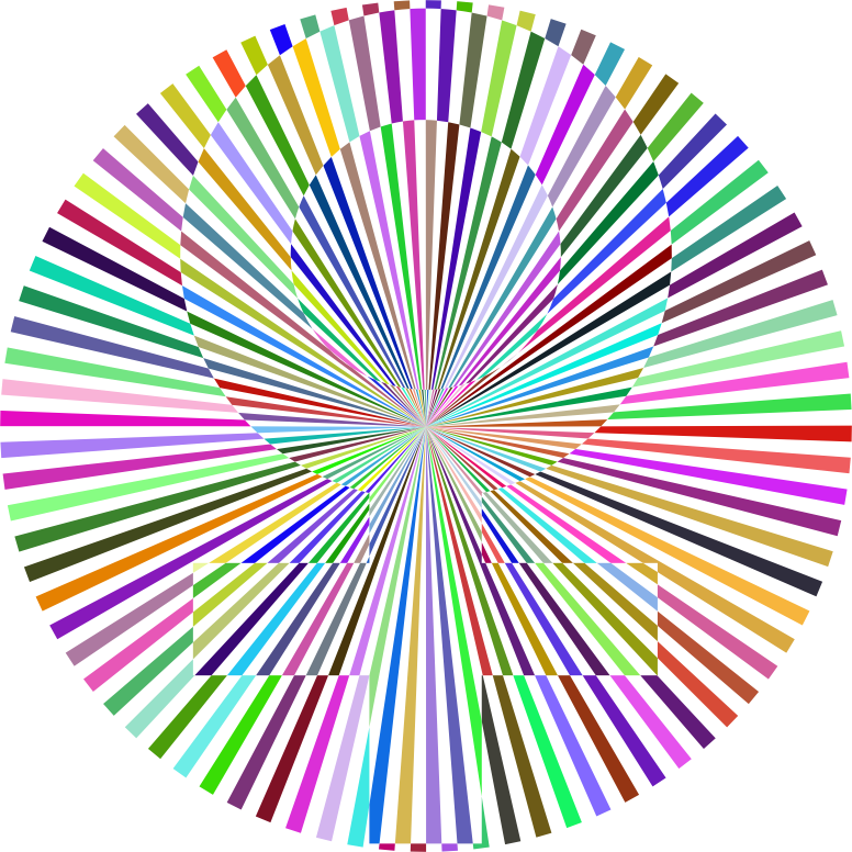 Prismatic Female Symbol Sunburst