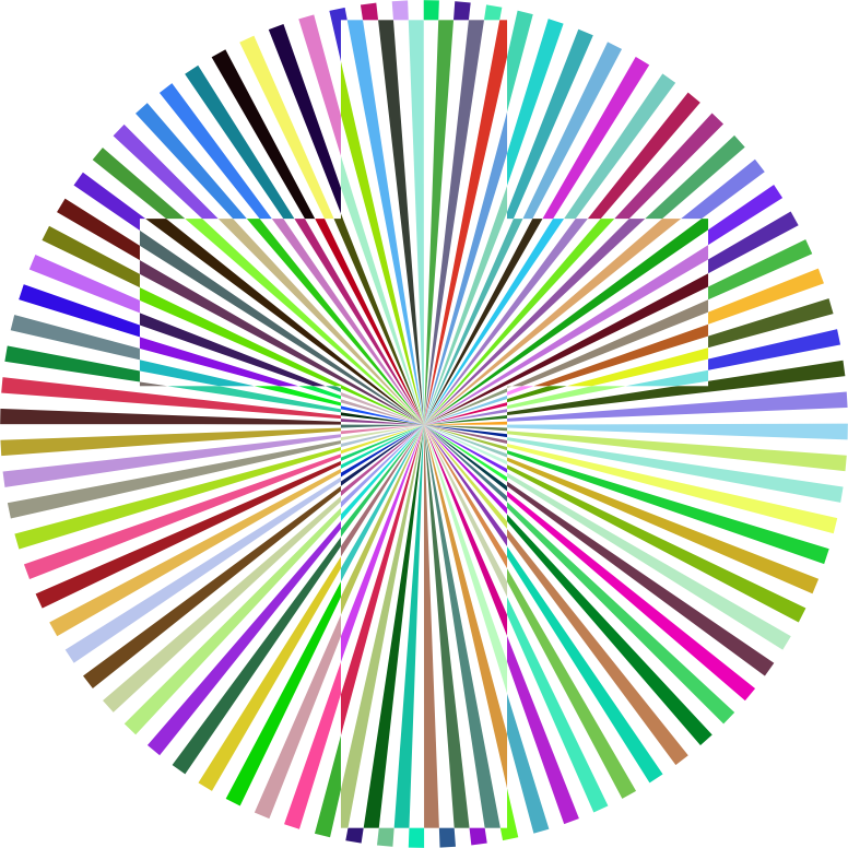 Prismatic Cross Sunburst