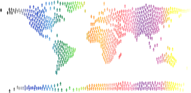 People World Map Prismatic 4