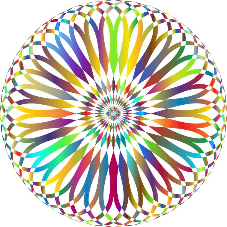 Decorative Mandala Prismatic No Background