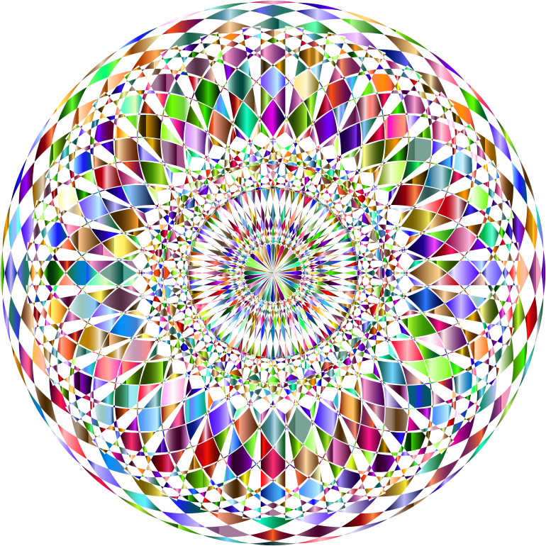 Decorative Mandala II Prismatic No Background