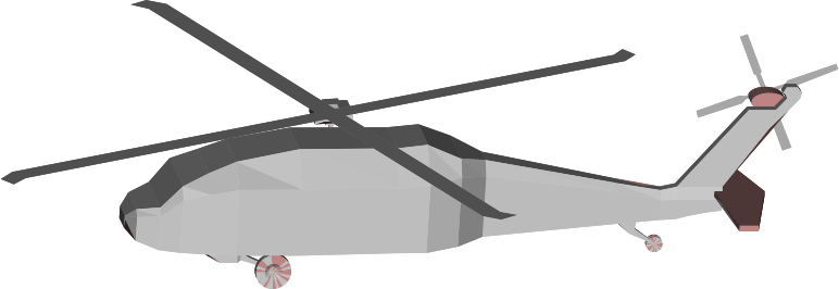 3D Low Poly Blackhawk Helicopter