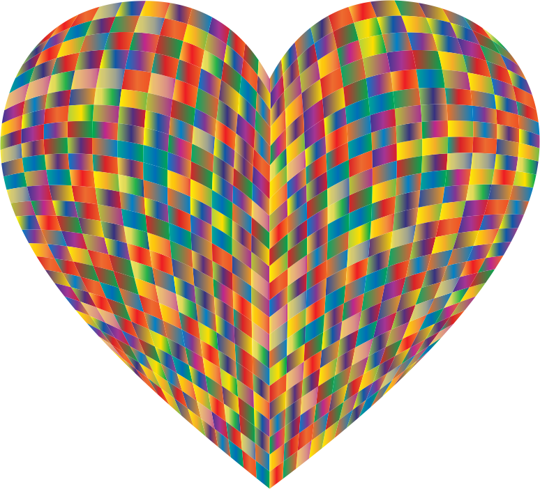 3D Prismatic Grid Heart 2