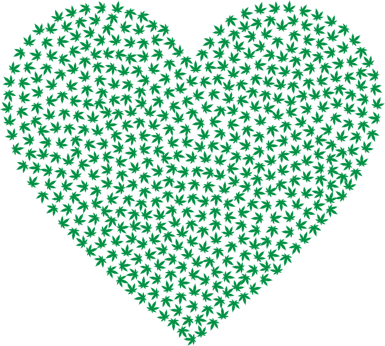 Marijuana Heart Green