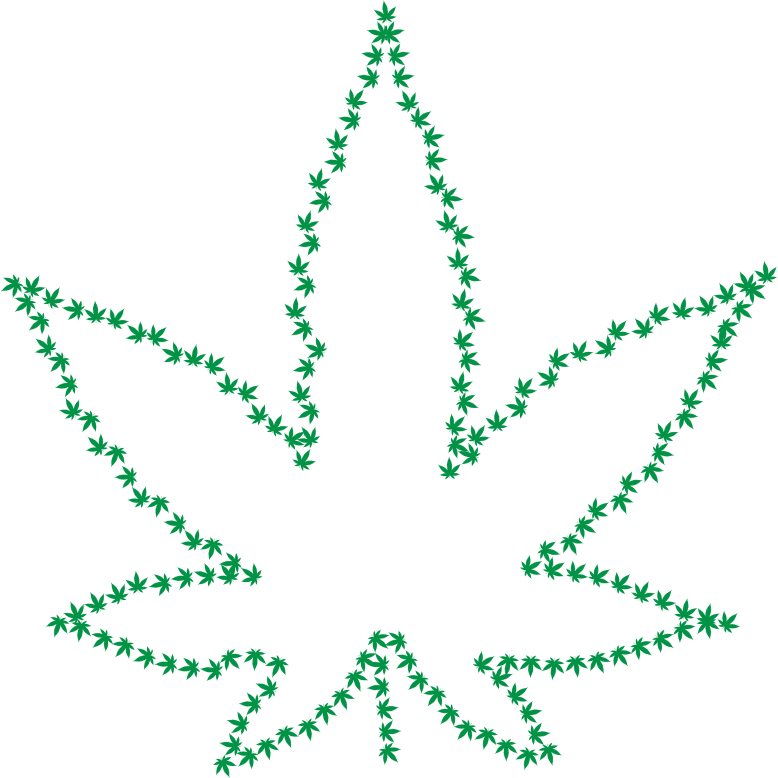 Marijuana Fractal Outline