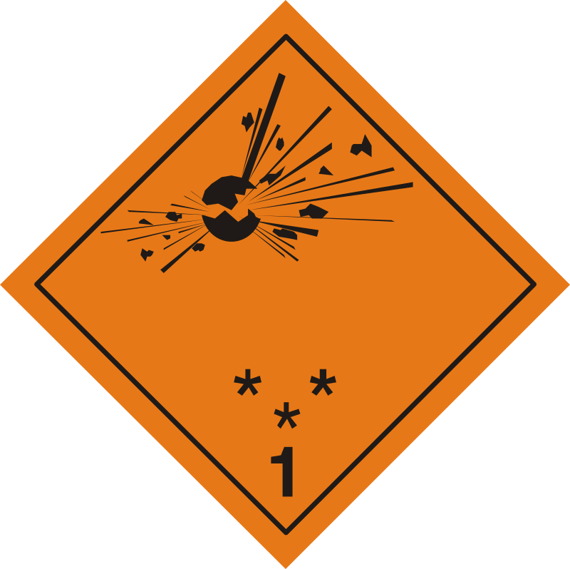 ADR pictogram 1 - Explosives