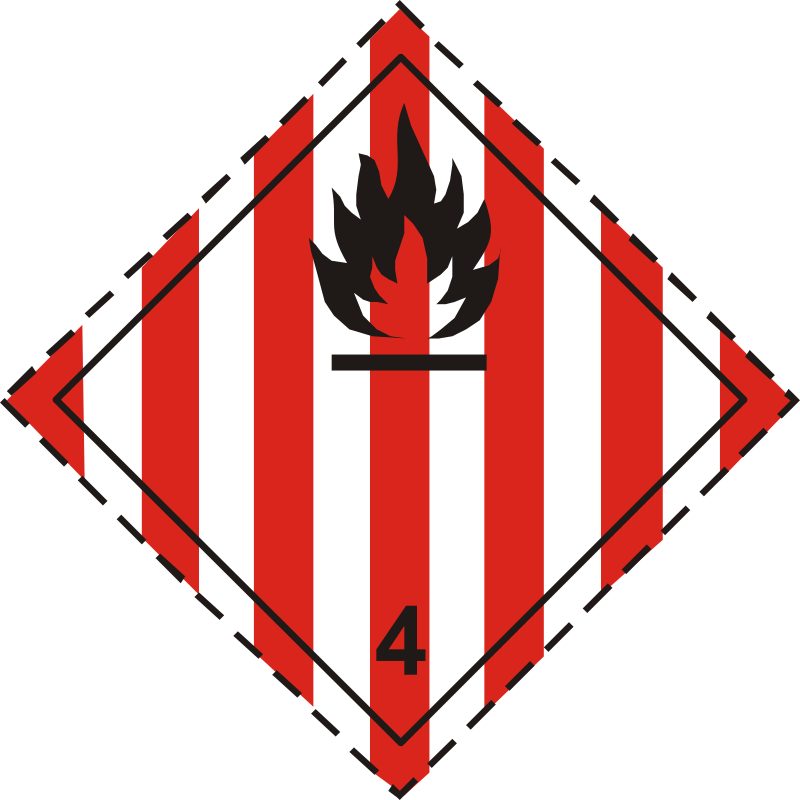 ADR pictogram 4.1-Flammable solids