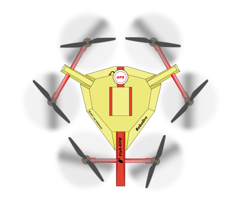 "Fish-King" drone / UAV - top view