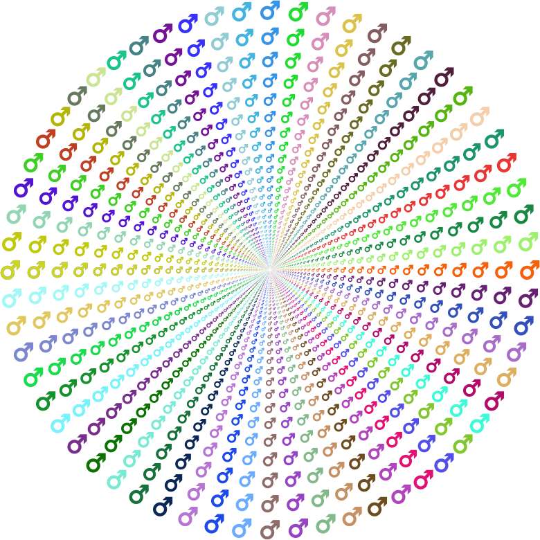 Male Symbol Vortex Prismatic