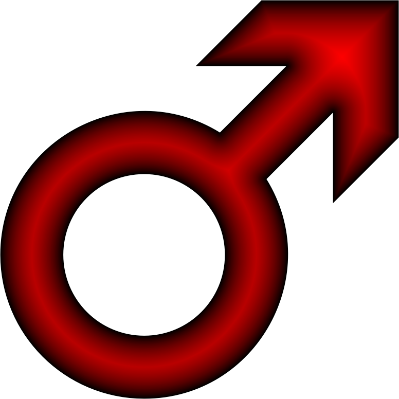 Male Symbol Crimson