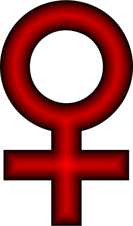 Female Symbol Crimson