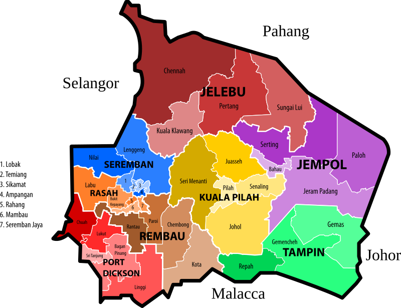 Negeri Sembilan new electoral map (March 2017 revision)