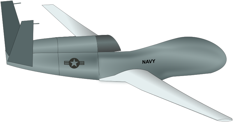 Global Hawk UAV Drone - simplified drawing