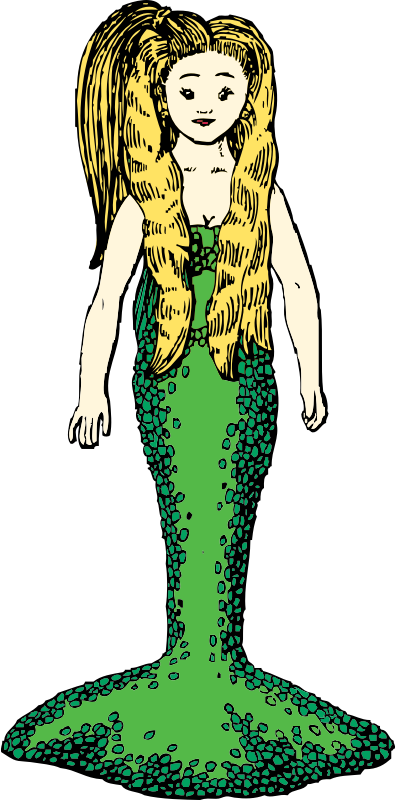 Mermaid with Blonde Hair - Openclipart