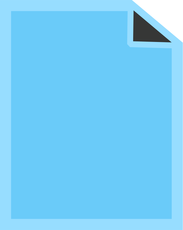 Flat blue file without extra spacing
