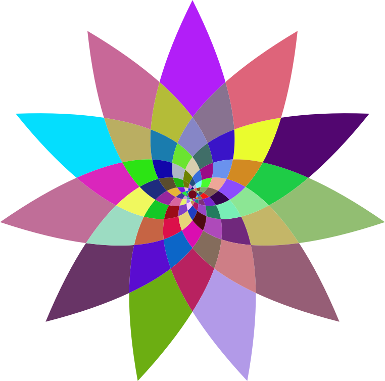 Prismatic Abstract Flower Line Art