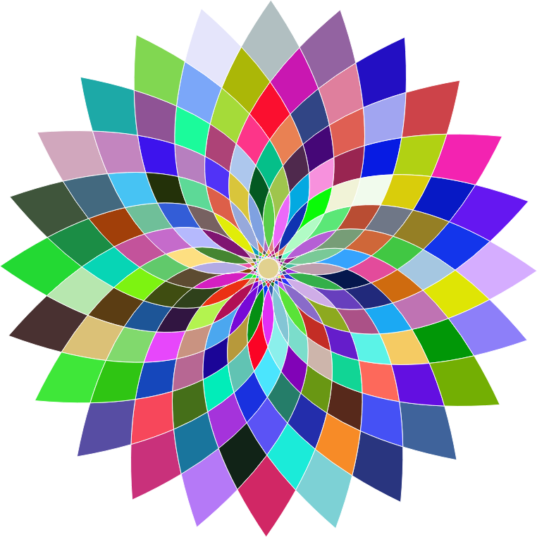 Prismatic Abstract Flower Line Art II