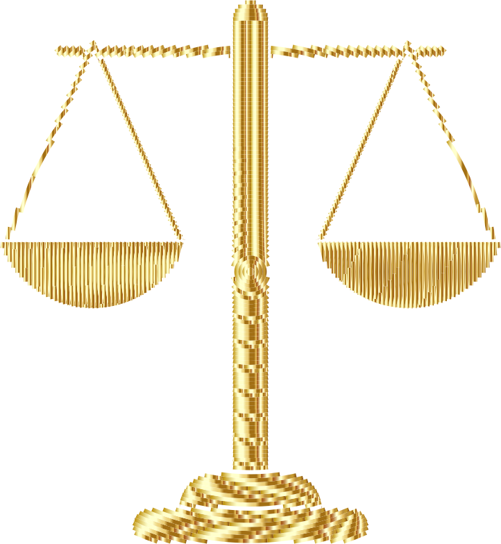 Gold Abstract Justice Scales 2