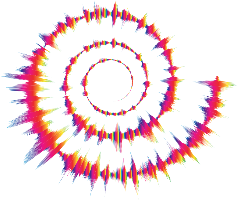 Spectrum Sound Wave Spiral Silhouette