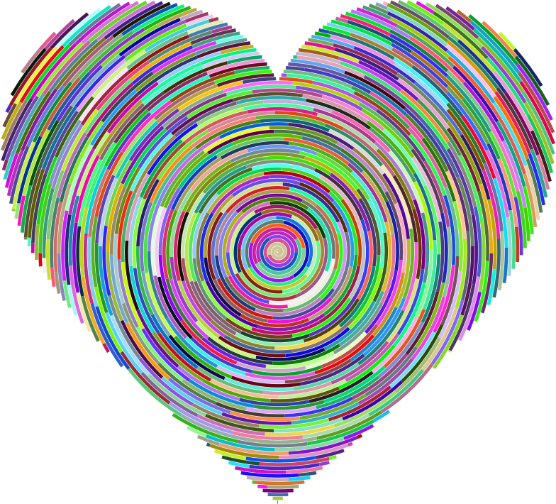 Psychedelic Concentric Heart