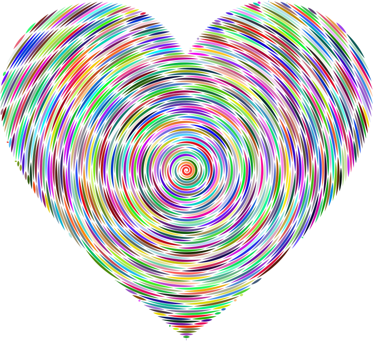 Psychedelic Concentric Heart 2