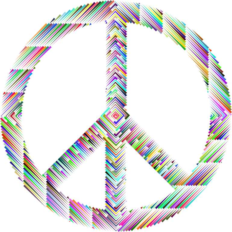 Prismatic Peace Sign Concentric