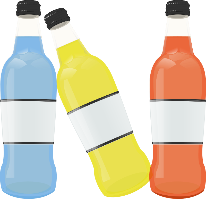 Colored bottles