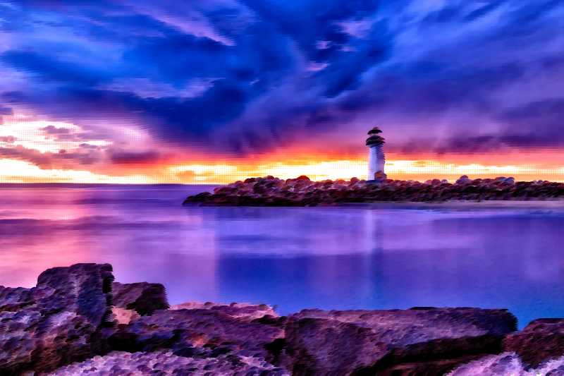 Surreal Santa Cruz Lighthouse