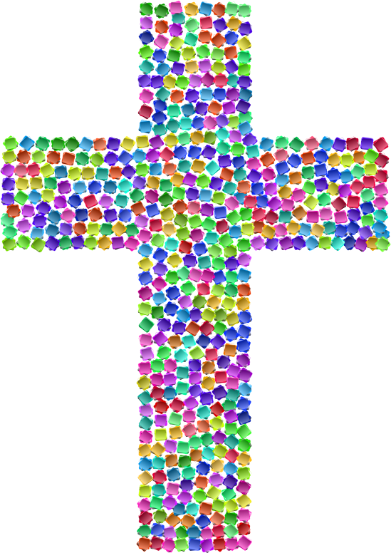 Prismatic Tiles Cross 2