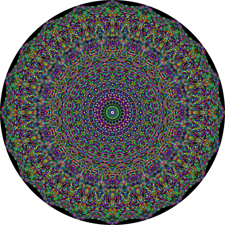 Prismatic Tiles Geometric Mandala III