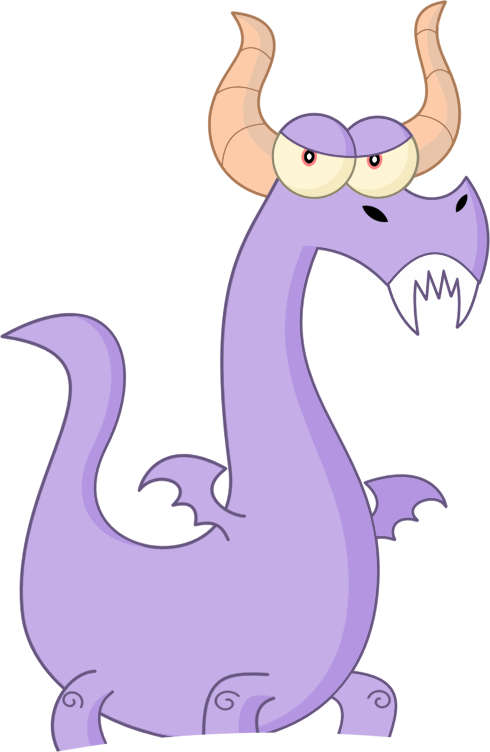 Purple Cartoon Dragon