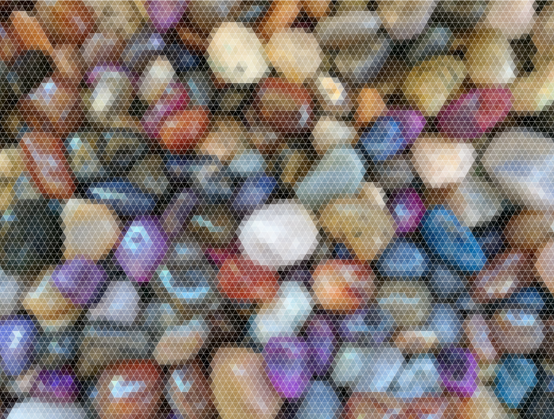 Prismatic Stones Triangular Mosaic